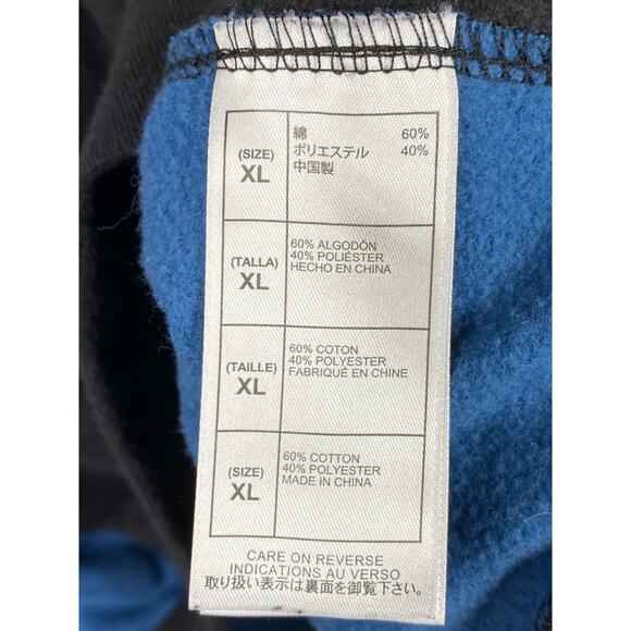 Disney Hoodie Adult XL Mickey Mouse 55 Disneyland Pullover Sweatshirt BlackBlue - Picture 4 of 10